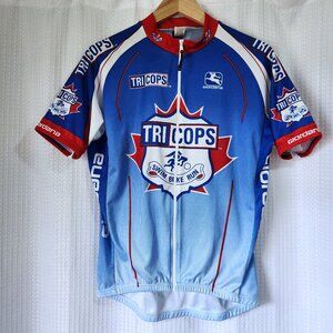 Giordana Cycling Jersey Men's xl Full Zip Size XL Tri Cops Swim Bike Run